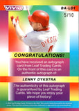 2023 Lenny Dykstra Leaf Vivid YELLOW CRYSTAL AUTOGRAPH 5/10 AUTO #BA-LD1 Philadelphia Phillies