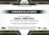 2021 Cavan Biggio Topps Triple Threads AMETHYST SINGLE JUMBO RELIC JERSEY 14/36 #SJR-CB Toronto Blue Jays