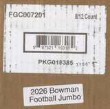 2026 Bowman Football Jumbo, 8 Box Case