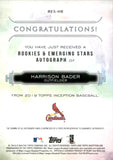 2019 Harrison Bader Topps Inception ROOKIES & EMERGING STARS AUTOGRAPH RED 65/75 AUTO #RES-HB St. Louis Cardinals