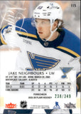 2025-26 Jake Neighbours Fleer Flair FORECHECK 238/349 #115 St. Louis Blues