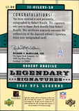 2004 Robert Brazile Upper Deck NFL Legends LEGENDARY SIGNATURES AUTOGRAPH AUTO #LS-RB Houston Oilers