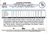 2024 Junior Caminero Topps SERIES TWO ORANGE CRACKLE FOIL ROOKIE 60/299 RC #628 Tampa Bay Rays