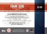 2005 Frank Gore Topps Draft Picks & Prospects SENIOR STANDOUTS GAME-WORN JERSEY #SS-FGO Miami Hurricanes