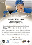 2025-26 Jimmy Snuggerud Upper Deck SP Authentic FUTURE WATCH LIMITED GOLD ROOKIE 32/99 RC #132 St. Louis Blues