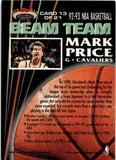1992-93 Mark Price Topps Stadium Club BEAM TEAM #13 Cleveland Cavaliers