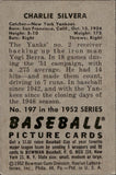1952 Charlie Silvera Bowman #197 New York Yankees BV$15