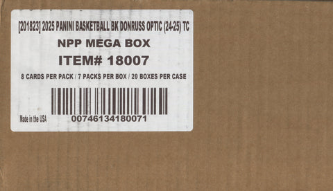2024-25 Panini Donruss Optic Basketball Mega, 20 Box Case (Hyper Parallels)