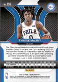 2020-21 Tyrese Maxey Panini Prizm ROOKIE RC #256 Philadelphia 76ers 2