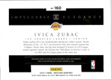 2016-17 Ivica Zubac Panini Impeccable ELEGANCE ROOKIE JERSEY AUTOGRAPH 43/49 AUTO #160 Los Angeles Lakers