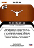 2026 Arch Manning Panini The National VIP RATED PROSPECT #RP-AM Texas Longhorns 1