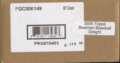 2025 Bowman Baseball Delight, 6 Box Case *RELEASES 5/7*