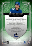 2022-23 Brock Boeser Upper Deck Stature AUTOGRAPH GREEN 11/50 AUTO #90 Vancouver Canucks