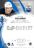2022-23 Dylan Holloway Upper Deck Trilogy ROOKIE PREMIERES LEVEL 2 88/99 RC #193 Edmonton Oilers