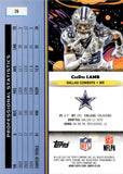 2025 Ceedee Lamb Topps Cosmic Chrome BLUE MOON REFRACTOR 92/99 #26 Dallas Cowboys