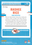 2023 Rashee Rice Panini Donruss Optic RATED ROOKIE PURPLE PRIZM 37/50 RC #350 Kansas City Chiefs