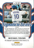 2026 Michael Young Panini Donruss SIGNATURE SERIES AUTOGRAPH BLUE 25/75 AUTO #SS-MY Texas Rangers