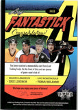 2021-22  Mario Lemieux Eric Lindros Luc Robitaille Teemu Selanne Leaf Lumber FANTASTICK QUAD GAME-USED STICKS 17/25 #F4-8 Penguins Flyers Kings Ducks