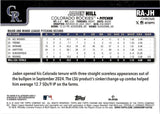 2025 Jaden Hill Topps Chrome AUTOGRAPH ROOKIE BLUE REFRACTOR 58/150 AUTO RC #RA-JH Colorado Rockies