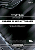 2023 Steve Young Topps Composite TOPPS CHROME BLACK AUTOGRAPH GREEN 4/15 AUTO #TCBA-SY San Francisco 49ers