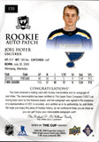 2020-21 Joel Hofer Upper Deck The Cup ROOKIE PATCH AUTOGRAPH 209/249 RC AUTO #170 St. Louis Blues