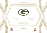 2025 Jordan Love Romeo Doubs Panini Flawless DUAL DIAMOND MEMORABILIA 2/10 PATCHES #DDM-GB Green Bay Packers