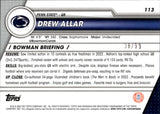 2023 Drew Allar Bowman University Chrome GREEN REFRACTOR 38/99 #113 Penn State Nittany Lions