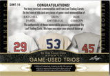 2024 Satchel Paige Don Drysdale Bob Gibson Leaf In The Game Used GAME-USED TRIOS RAINBOW FOIL 13/40 JERSEYS #GUMT-10 Cleveland Indians Brooklyn Dodgers St. Louis Cardinals