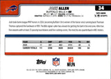 2025 Josh Allen Topps Chrome BLUE REFRACTOR 115/150 #34 Buffalo Bills