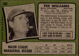 1971 Ted Williams Topps #380 Washington Senators BV$60