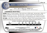2025 Josh Hammond Bowman 1ST BOWMAN CHROME PROSPECT AUTOGRAPH AUTO #CPA-JH Kansas City Royals