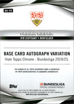 2024-25 Fabian Rieder Topps Chrome Bundesliga TOPPS LOGOFRACTOR AUTOGRAPH VARIATION AUTO 36/52 #BA-FR VFB Stuttgart