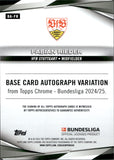 2024-25 Fabian Rieder Topps Chrome Bundesliga TOPPS LOGOFRACTOR AUTOGRAPH VARIATION AUTO 36/52 #BA-FR VFB Stuttgart