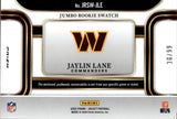 2025 Jaylin Lane Panini Select JUMBO ROOKIE SWATCH WHITE PRIZM 30/99 RC JERSEY PATCH #JRSW-JLE Washington Commanders
