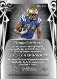 2023 Zach Charbonnet Leaf Trinity PLATINUM ROOKIE AUTOGRAPH 24/25 RC AUTO #BA-ZC1 UCLA Bruins Seattle Seahawks