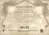 2004 Roger Clemens Donruss Diamond Kings HERITAGE COLLECTION GAME-USED BAT 4/50 #HC-20 New York Yankees