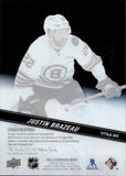 2024-25 Justin Brazeau Upper Deck Credentials DEBUT TICKET ACCESS AUTOGRAPH 30/99 AUTO #DTAA-BR Boston Bruins