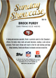 2025 Brock Purdy Topps Signature Class SUNDAY SHOWCASE PURPLE 48/100 #SS-13 San Francisco 49ers
