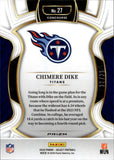 2025 Chimere Dike Panini Select CONCOURSE BLUE DISCO PRIZM ROOKIE 13/25 RC #27 Tennessee Titans