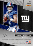 2018 Kyle Lauletta Panini Spectra RADIANT ROOKIE GOLD VINYL PRIZM PATCH AUTO 1/1 ONE-OF-ONE RC AUTOGRAPH #RR-KL New York Giants
