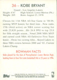 2009-10 Kobe Bryant Bowman '48 #36 Los Angeles Lakers