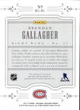 2013-14 Brendan Gallagher Panini National Treasures ROOKIE NHL GEAR AUTOGRAPH JERSEY AUTO RC 67/75 #RG-BG Montreal Canadiens