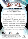 2024 Yoshinobu Yamamoto Topps Finest ARRIVALS DIE-CUT ROOKIE RC #A-20 Los Angeles Dodgers