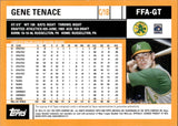 2021 Gene Tenace Topps Archives FAN FAVORITES AUTOGRAPH AUTO #FFA-GT Oakland A's