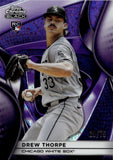 2025 Drew Thorpe Topps Chrome Black ROOKIE PURPLE MINI-DIAMOND 29/75 RC #52 Chicago White Sox