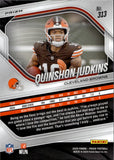 2025 Quinshon Judkins Panini Prizm BLACK & RED CHECKER PRIZM ROOKIE RC #313 Cleveland Browns