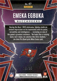 2025 Emeka Egbuka Panini Phoenix THUNDERBIRDS GREEN SEISMIC ROOKIE 16/25 RC #47 Tampa Bay Buccaneers