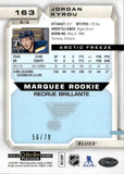 2018-19 Jordan Kyrou O-Pee-Chee OPC Platinum MARQUEE ROOKIE ARCTIC FREEZE 56/79 RC #163 St. Louis Blues