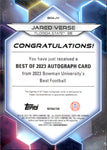 2023 Jared Verse Bowman University Best BEST OF 2023 AUTOGRAPH REFRACTOR ROOKIE AUTO RC #BOA-JV Florida State Seminoles Los Angeles Rams 2