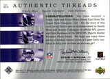 2003 Randy Moss Daunte Culpepper Nate Burleson Upper Deck SP Authentic AUTHENTIC THREADS TRIPLE JERSEY 22/175 #TJC-MCB Minnesota Vikings